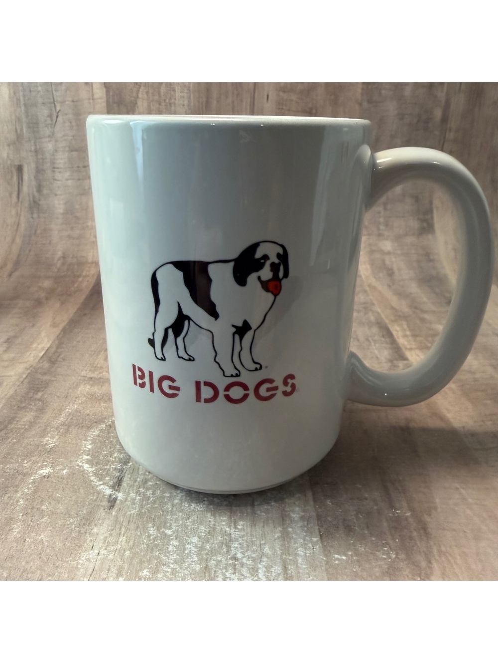 Vintage Big Dogs Coffee Cup 10 oz Mug White Big Dogs